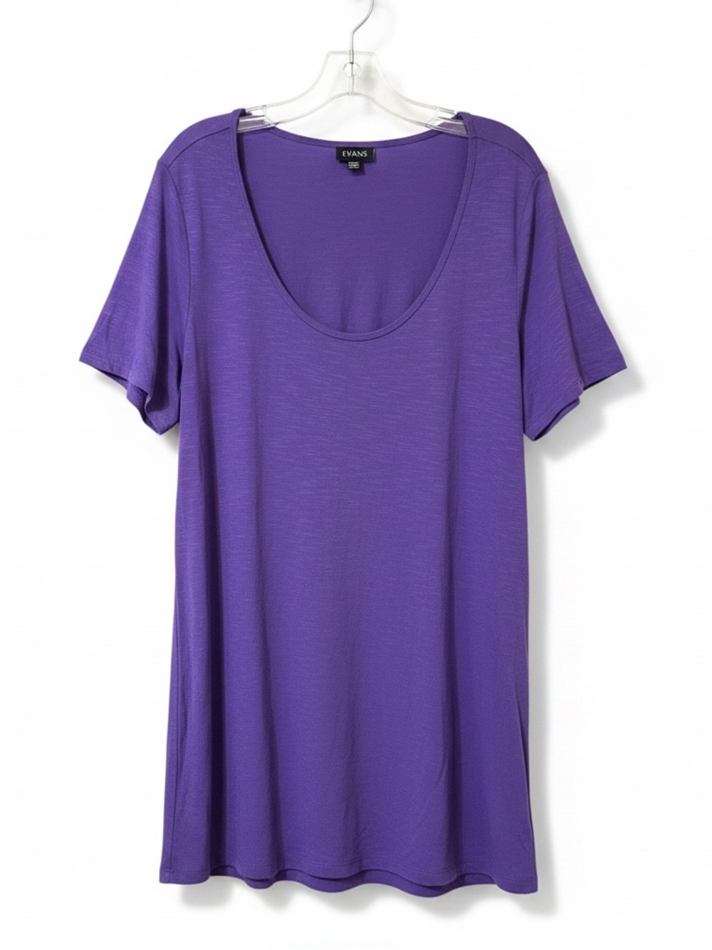 Evans Scoop Neck Short Sleeve Tee in Purple